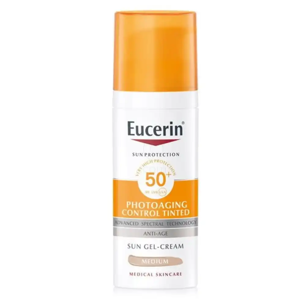 Eucerin Sun Photoaging Control, fluid za obraz v odtenku Medium - ZF50+ (50 ml)